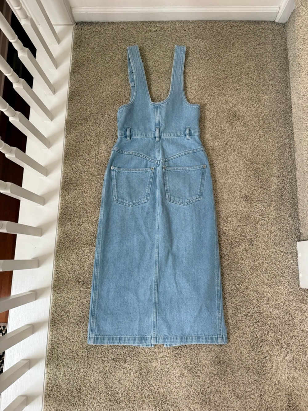 NWT Isabel Marant Etoile Filipine Pinafore Denim Dress 100% Cotton Size 2 FR 34 - Picture 3 of 7